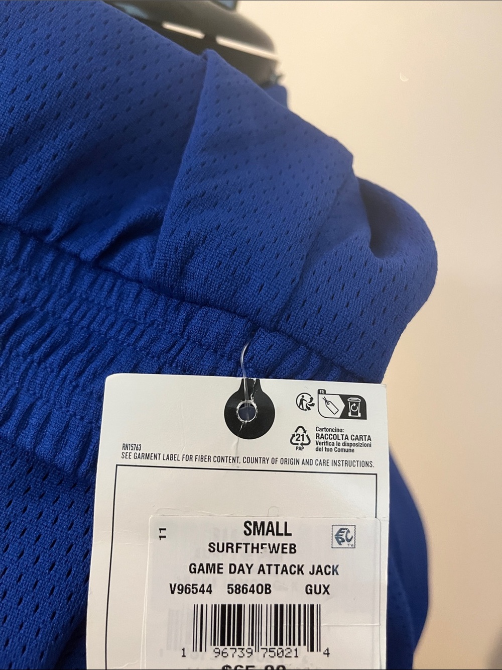 Champion Blue Mesh Full-Zip Hoodie - Picture 3 of 5